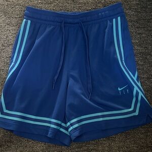 Nike Fly Blue Shorts with Teal Stripes